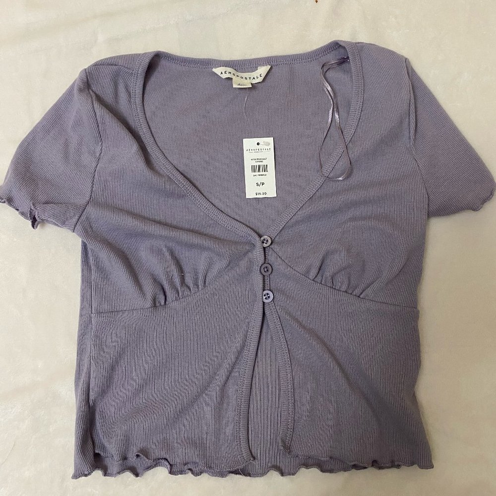 Aeropostale Pastel Purple Crop Top